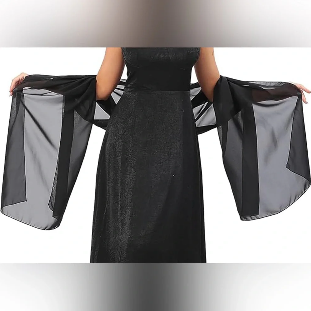 Chic Sheer Black Wrap - Picture 11 of 12